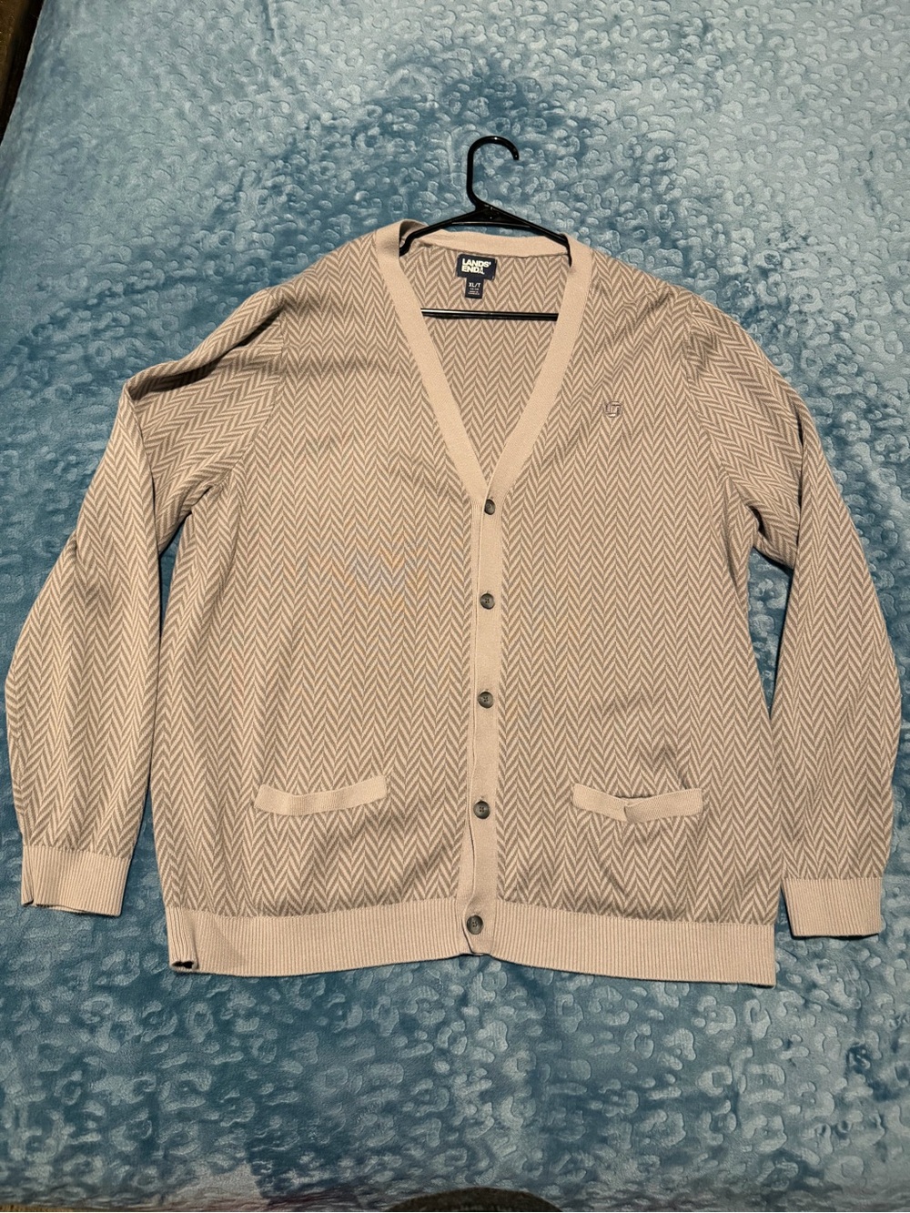 Chase Bank Lands End Long Sleeve Cardigan